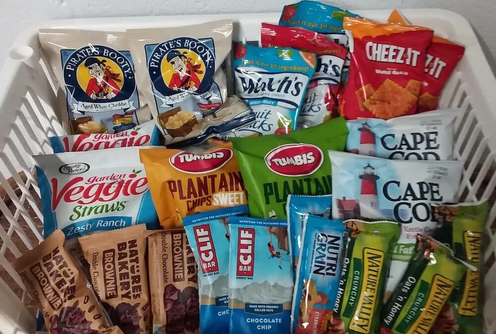 A basket of healthy snack options